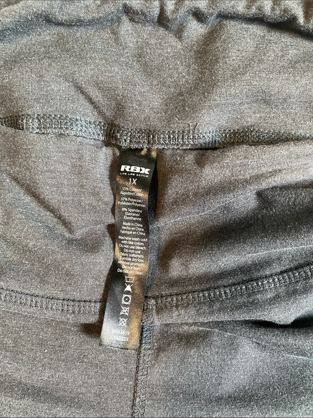 RBX Dark Charcoal Gray Pull-On Leggings - Picture 2 of 3